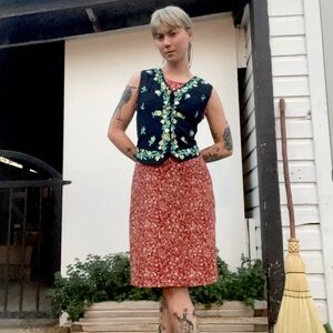 Vintage embroidered vest